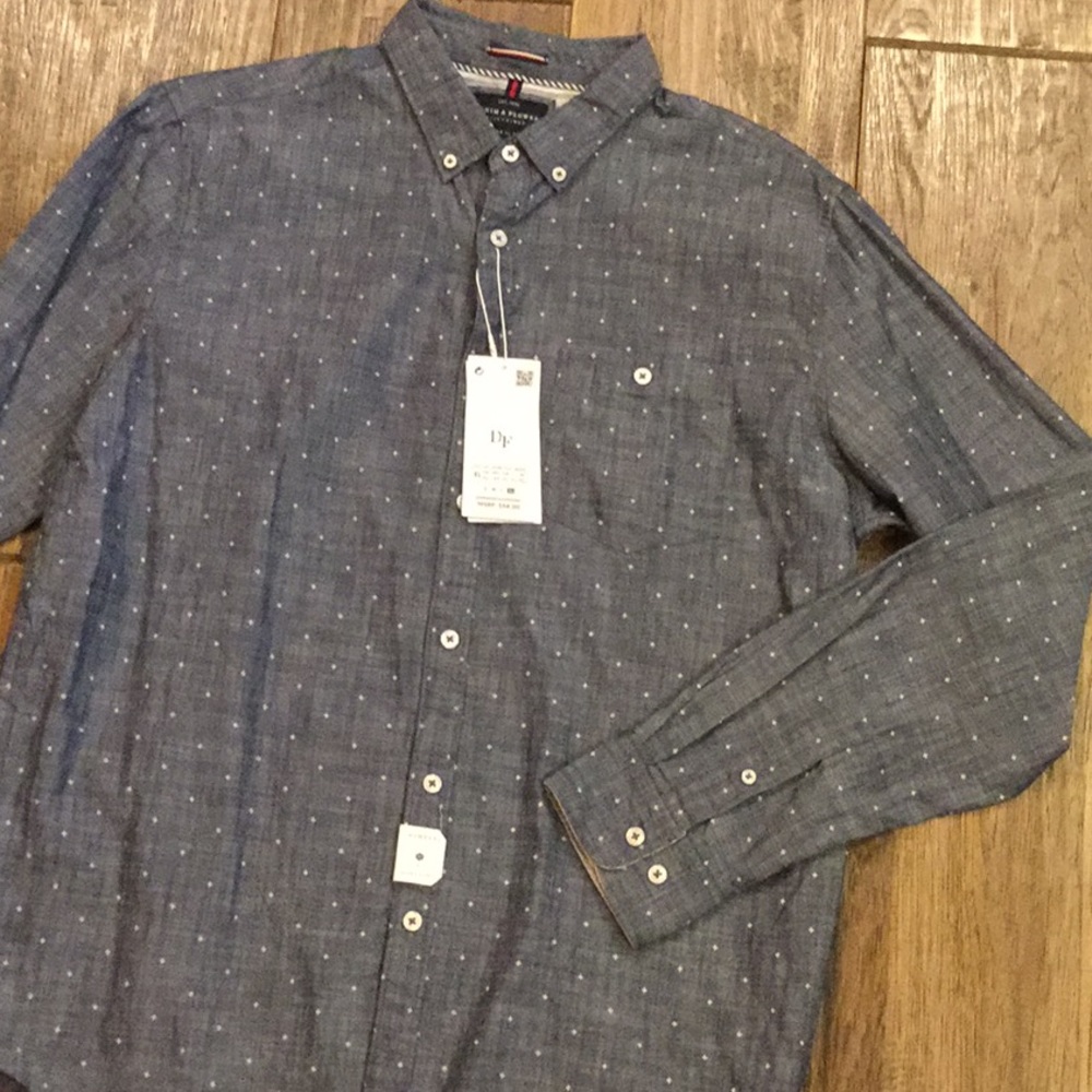 Denim & Flower slim fit button down. NWT - Picture 4 of 7